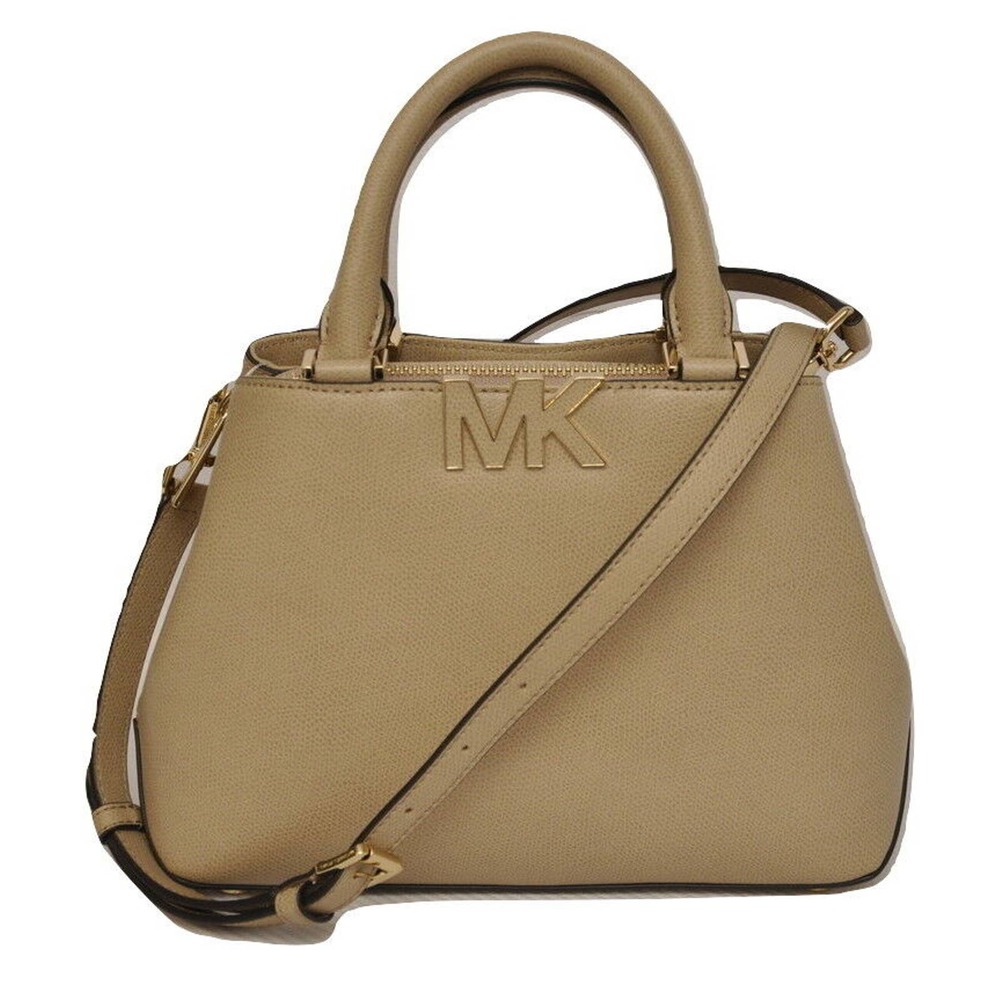 Michael Kors FLORENCE Small Satchel MK Logo Handbag Bag Bisque $298 Nwt